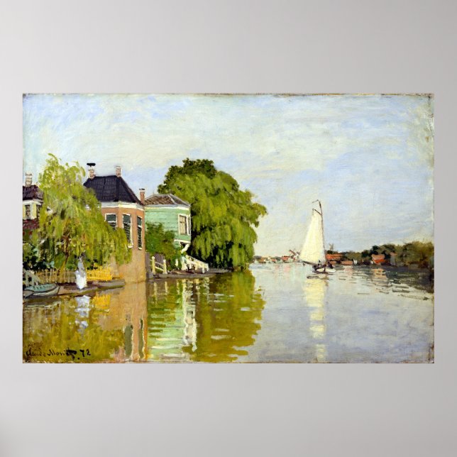 Claude Monet Houses on the Achterzaan Poster (Front)
