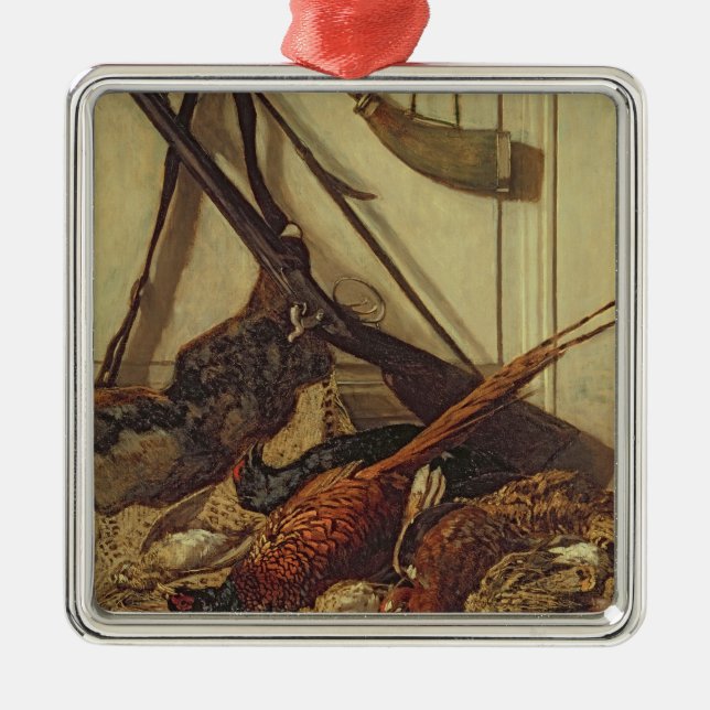 Claude Monet | Hunting Trophies, 1862 Metal Tree Decoration (Front)