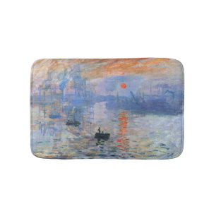 Claude Monet Impression Sunrise Classic Painting Bath Mat