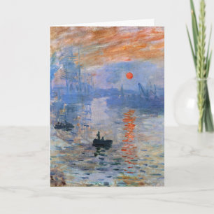 Claude Monet Impression Sunrise Classic Painting Card