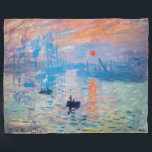 Claude Monet - Impression, Sunrise Fleece Blanket<br><div class="desc">Impression,  Sunrise (Impression,  Soleil levant) - Claude Monet,  Oil on canvas,  1872

Impression,  Sunrise depicts the port of Le Havre,  Monet's hometown.</div>