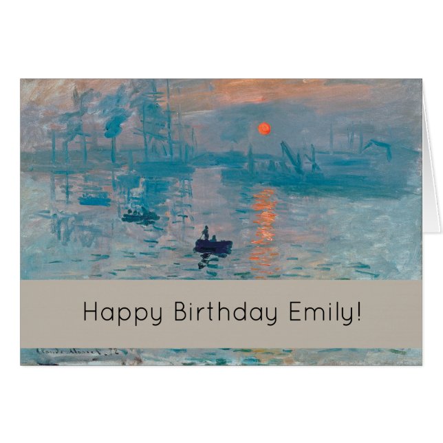 Claude Monet Impression Sunrise French (Front Horizontal)