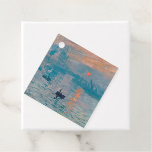 Claude Monet Impression Sunrise French Favour Tags