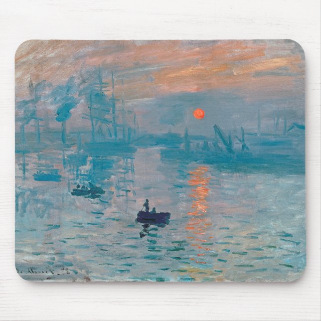 Claude Monet Impression Sunrise French Mouse Mat (Front)