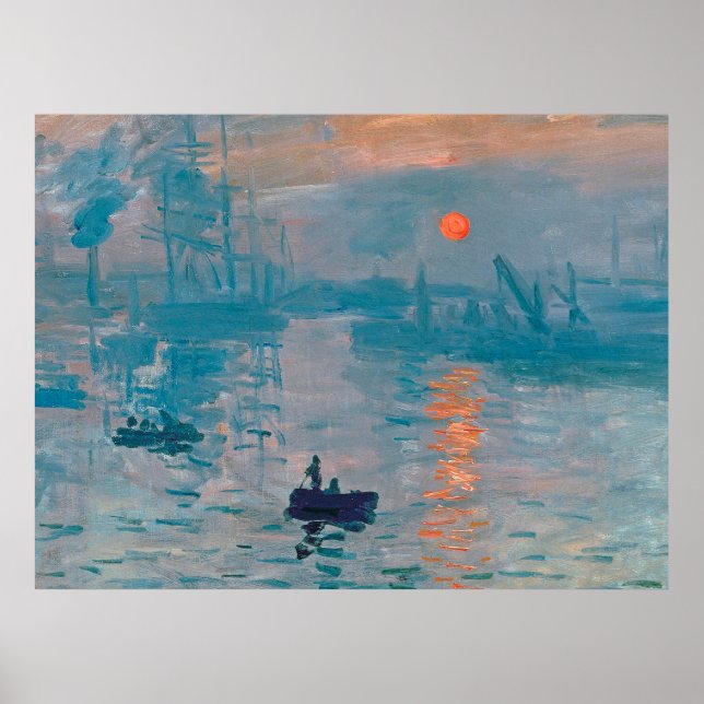 Claude Monet Impression Sunrise French Poster (Front)