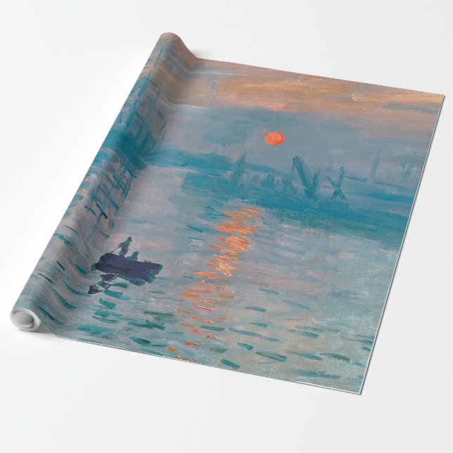 Claude Monet Impression Sunrise French Wrapping Paper (Unrolled)