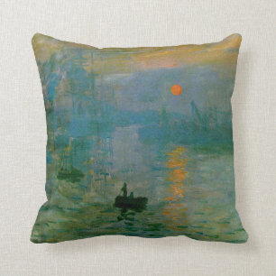 Claude Monet Impression Sunrise Impressionism Oil Cushion