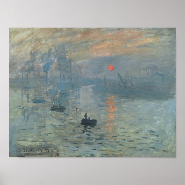 Claude Monet - Impression - sunrise in 1872 Poster (Front)