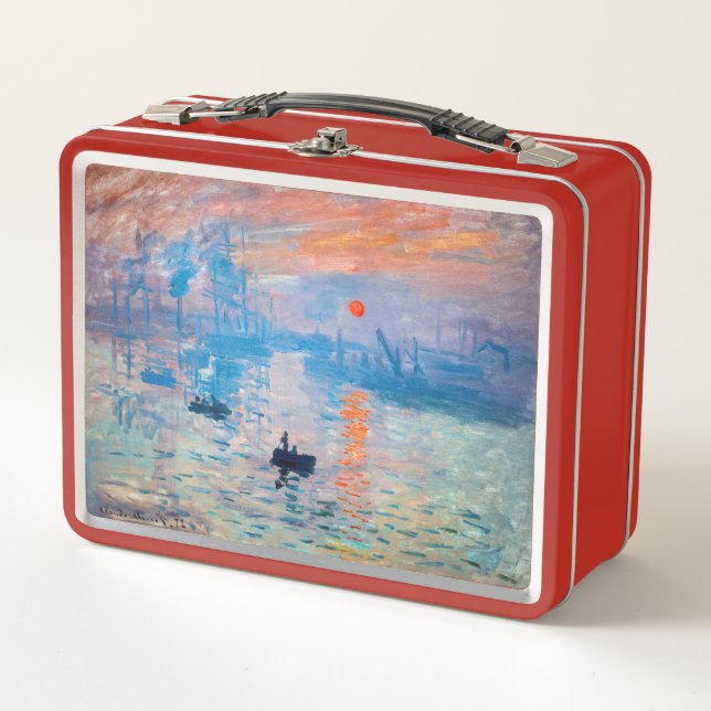 Claude Monet - Impression, Sunrise Metal Lunch Box (Front)