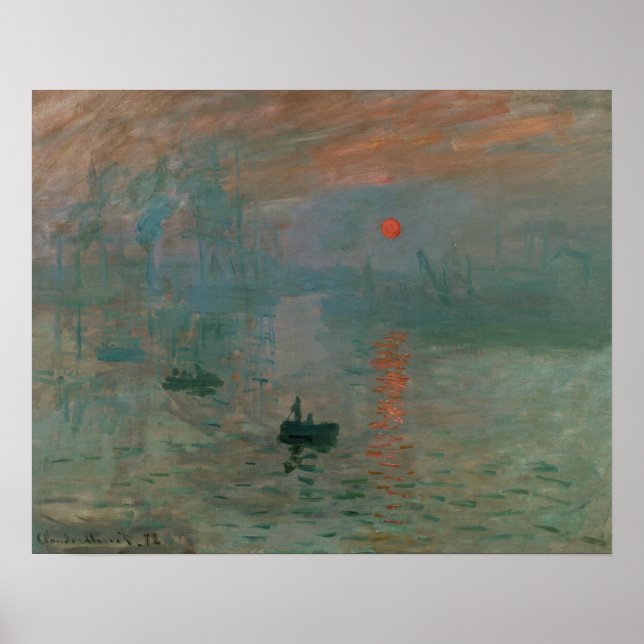 Claude Monet - Impression, Sunrise Poster (Front)