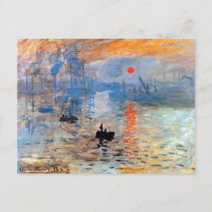 Claude Monet Impression Sunrise Poster Canvas Prin Postcard