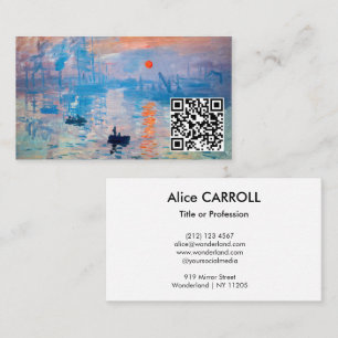 Claude Monet - Impression, Sunrise - QR Code Business Card