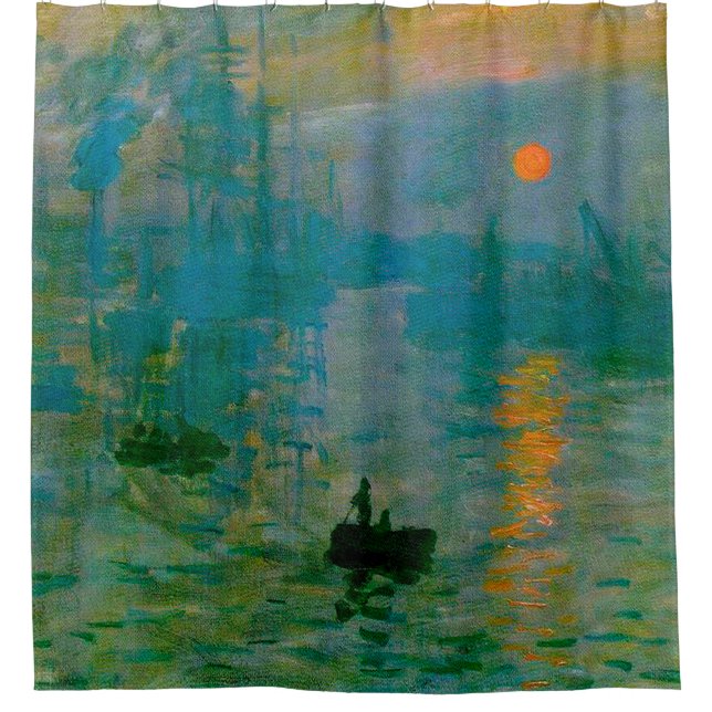 Claude Monet Impression, Sunrise Shower Curtain (Front)
