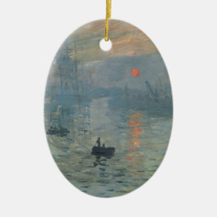 Claude Monet Impression Sunrise Soleil Levant Ceramic Tree Decoration