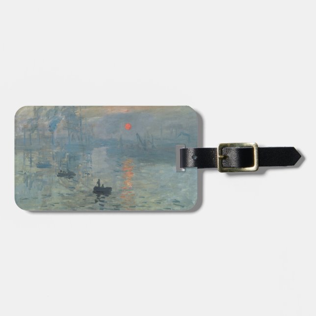Claude Monet Impression Sunrise Soleil Levant Luggage Tag (Front Horizontal)