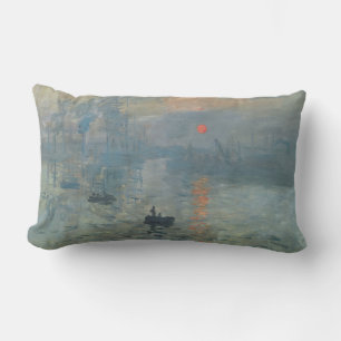 Claude Monet Impression Sunrise Soleil Levant Lumbar Cushion