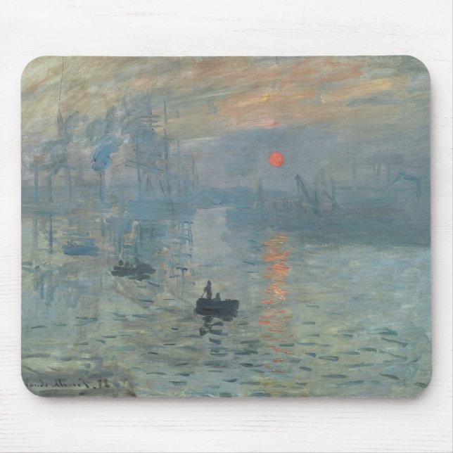 Claude Monet Impression Sunrise Soleil Levant Mouse Mat (Front)