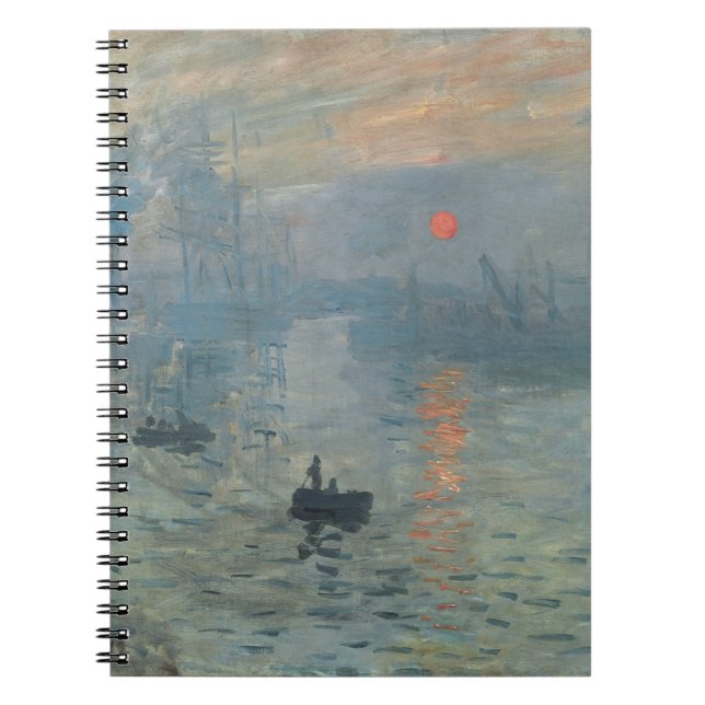 Claude Monet Impression Sunrise Soleil Levant Notebook (Front)