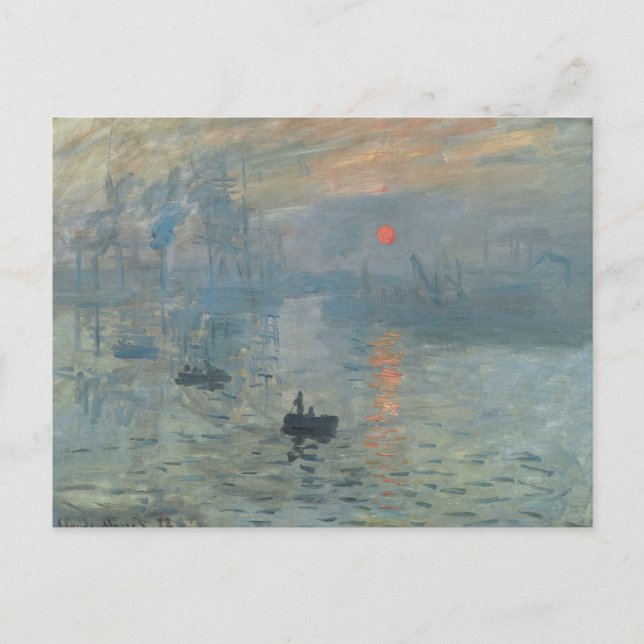 Claude Monet Impression Sunrise Soleil Levant Postcard (Front)
