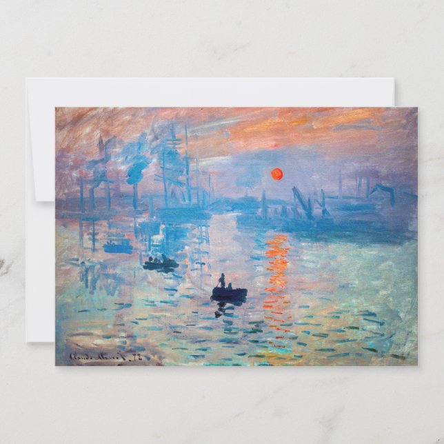 Claude Monet - Impression, Sunrise Thank You Card (Front)