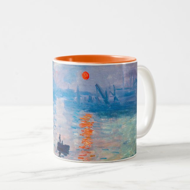 Claude Monet - Impression, Sunrise Two-Tone Coffee Mug (Front Right)