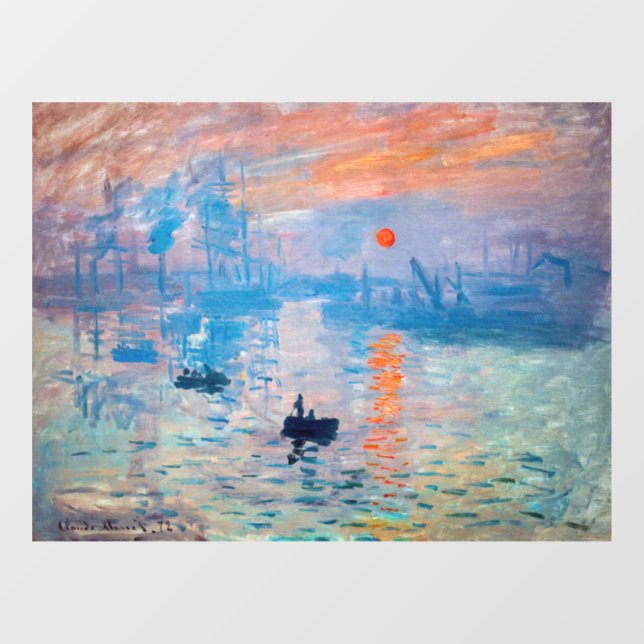 Claude Monet - Impression, Sunrise Window Cling (Sheet)