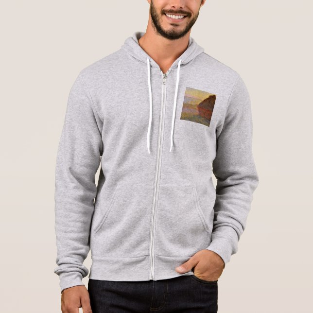 Claude Monet Impressionist Painting Graystaks I Hoodie (Front)