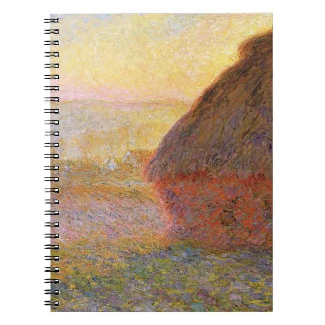Claude Monet Impressionist Painting Graystaks I Notebook (Front)