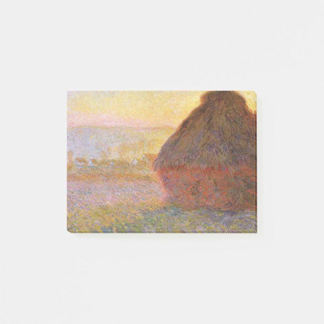 Claude Monet Impressionist Painting Graystaks I Post-it Notes (Front)