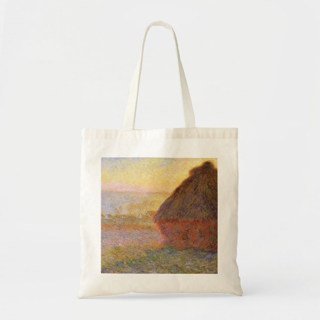 Claude Monet Impressionist Painting Graystaks I Tote Bag (Front)