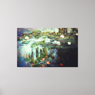 Claude Monet Impressionist Painting Water Lilies Canvas Print
