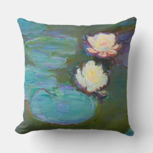Claude Monet Impressionist Water Lillies Nympheas Cushion
