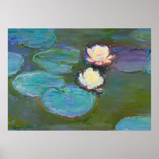 Claude Monet Impressionist Water Lillies Nympheas Poster (Front)