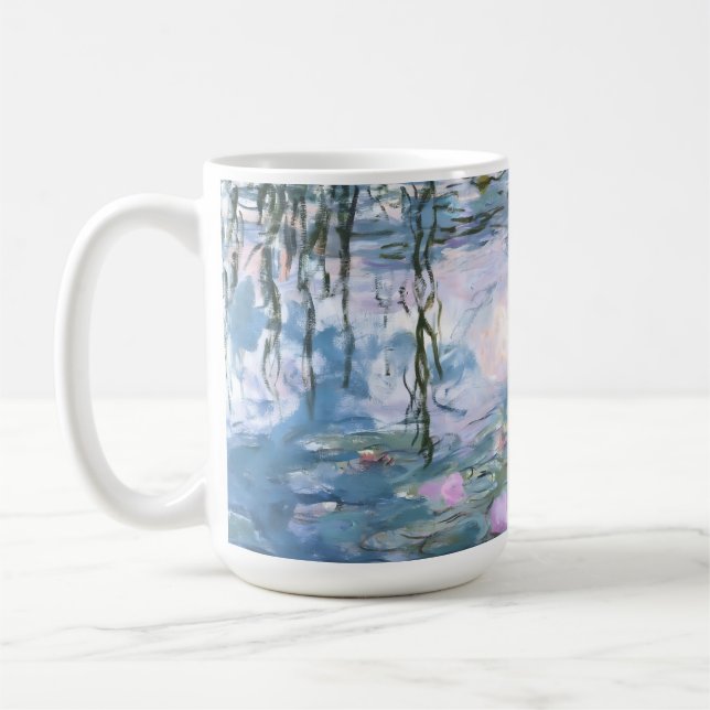 Claude Monet Impressionist Water Lillies Painting Coffee Mug (Left)