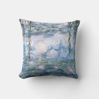 Claude Monet Impressionist Water Lillies Painting Cushion