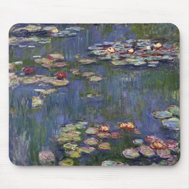 Claude Monet Impressionist Water Lillies Painting Mouse Mat (Front)