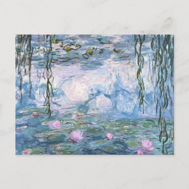 Claude Monet Impressionist Water Lillies Painting Postcard (Front)