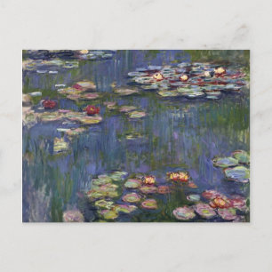 Claude Monet Impressionist Water Lillies Painting Postcard