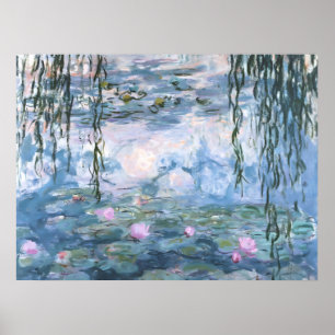 Claude Monet Impressionist Water Lillies Painting Poster