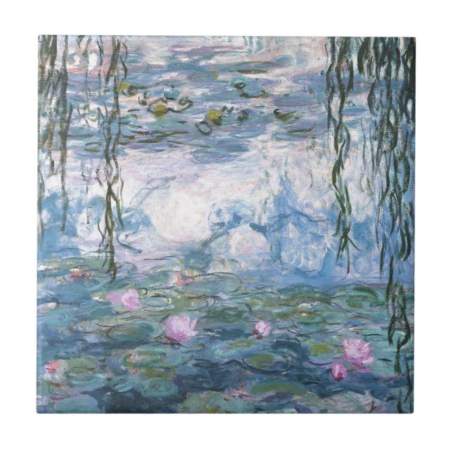 Claude Monet Impressionist Water Lillies Painting Tile (Front)