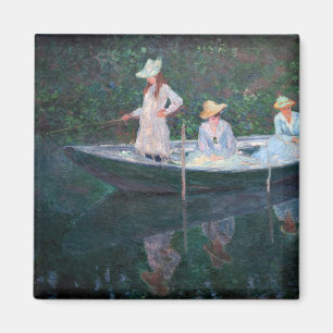 Claude Monet - In the Norvegienne Boat at Giverny Magnet