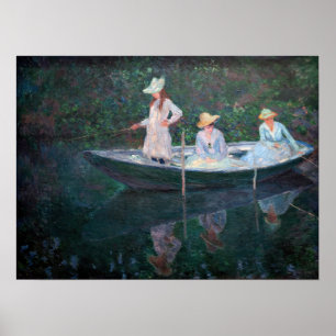 Claude Monet - In the Norvegienne Boat at Giverny Poster