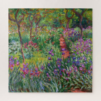 Claude Monet Iris Garden At Giverny Impressionism Jigsaw Puzzle