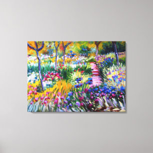 Claude Monet: Iris Garden by Giverny Canvas Print
