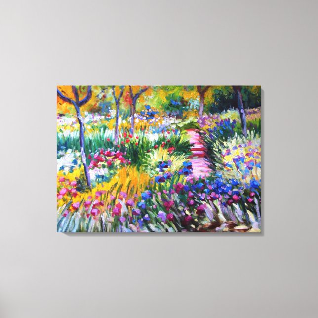 Claude Monet: Iris Garden by Giverny Canvas Print (Front)