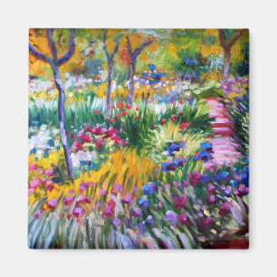 Claude Monet: Iris Garden by Giverny Magnet