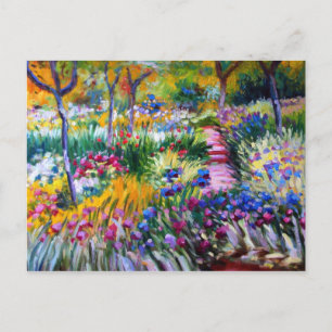 Claude Monet: Iris Garden by Giverny Postcard