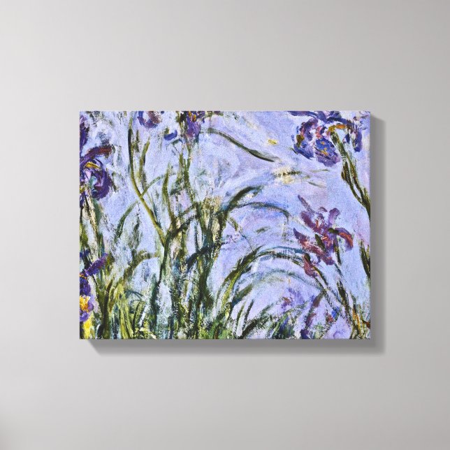 Claude Monet - Iris Mauves Canvas Print (Front)