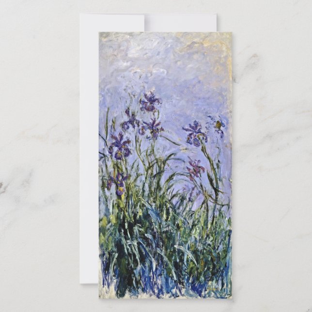 Claude Monet - Iris Mauves Holiday Card (Front)