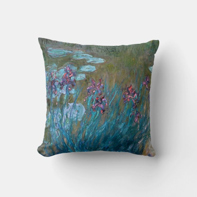 Claude Monet: Irises and Water Lilies Cushion (Front)